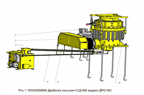 Дробилка конусная КСД-600
